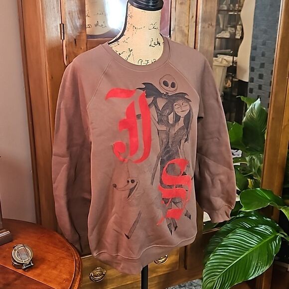 NWT Disney's Nightmare Before Christmas brown Sweatshirt size Small - Picture 5 of 12